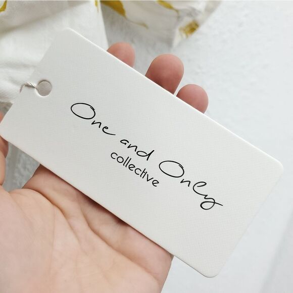 NWT One And Only Mustard Yellow Floral Prairie - Picture 3 of 9